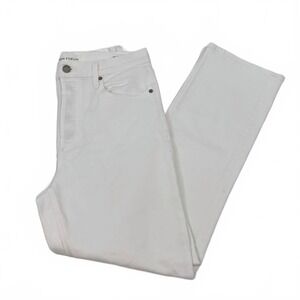 Denim Forum Arlo High Rise Straight Jeans | Women’s White Size 6